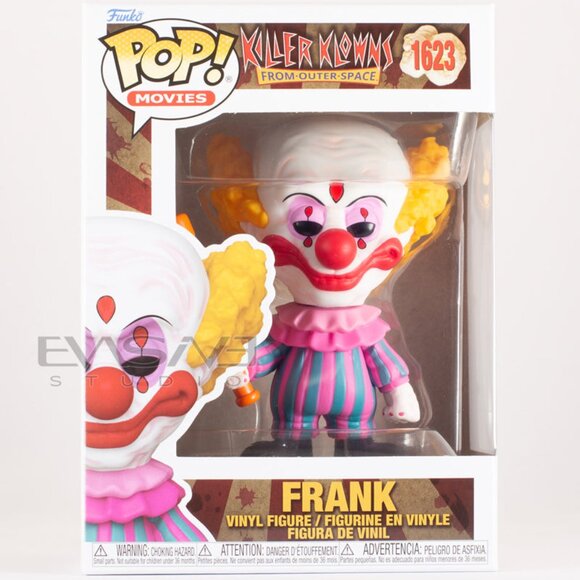 FUNKO POP-MOVIES SERIE-KILLER KLOWNS FROM OUTER SPACE-FRANK #1623-WITH PROTECTOR - Picture 1 of 1